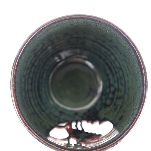 Studio Art Pottery Bird Cutout Candle Holder Signed by the Artist - Picture 5 of 7